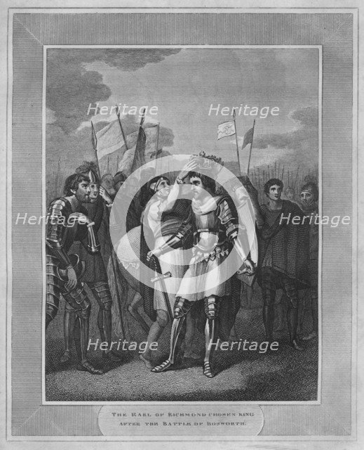'The Earl of Richmond Chosen King After The Battle of Bosworth', 1838. Artist: Unknown.