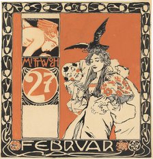 Calendar sheet: Wednesday 27th February. Creator: Moser, Koloman (1868-1918).