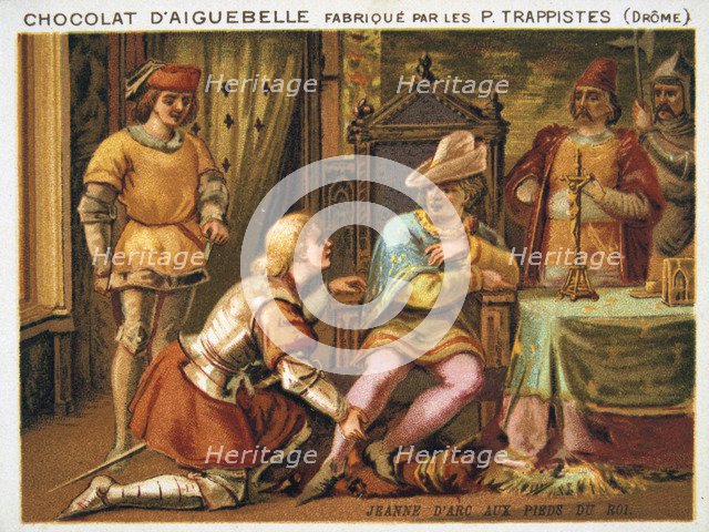 Joan of Arc at the feet of Charles VII, c1429, (late 19th century). Artist: Unknown