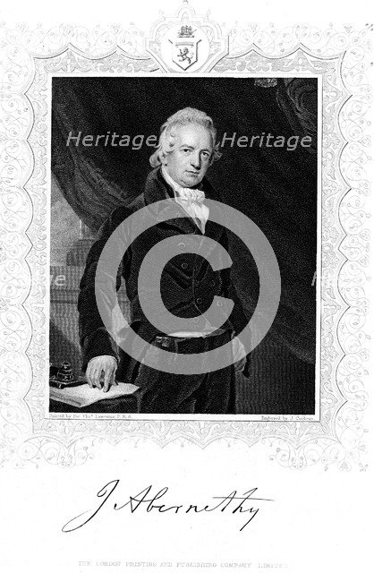 John Abernethy (1764-1831), English surgeon and physiologist. Artist: J Cochran
