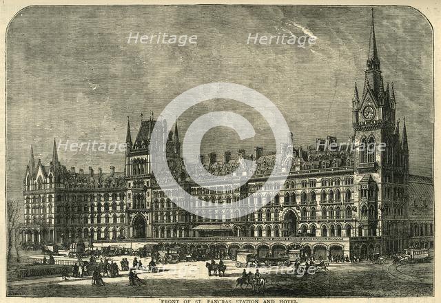 'Front of St. Pancras Station and Hotel', c1876. Creator: Unknown.
