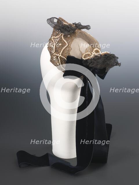 Evening hat, French, ca. 1885. Creator: Unknown.