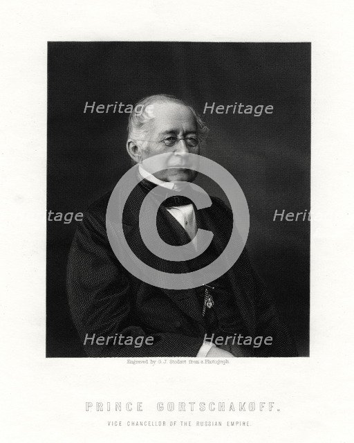 Prince Gorchakov, Russian diplomat, 19th century. Artist: George J Stodart