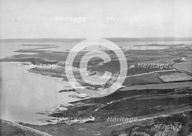 'Holyhead - The Breakwater', 1895. Artist: Unknown.