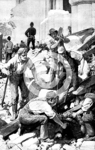 The Lepers' Window:...digging out the debris were found what might have been the remains..., 1898. Creator: Unknown.