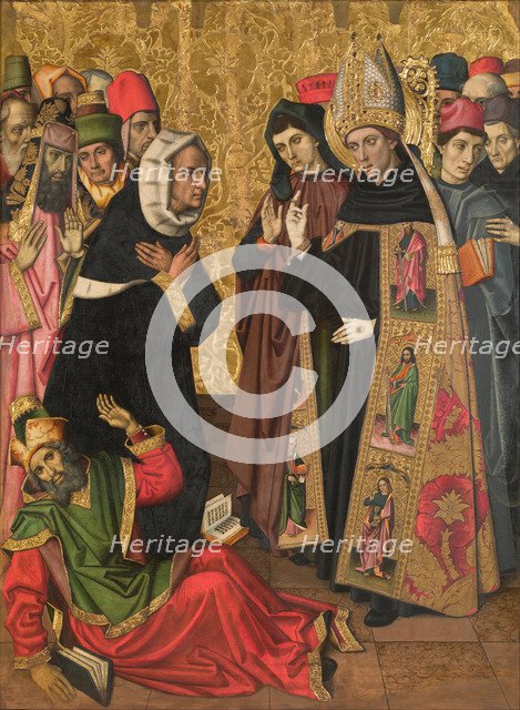 Saint Augustine Disputing with the Heretics. Artist: Vergós Family (active End of 15th cen.y)