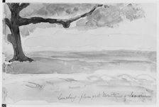 Landscape with Mountains of Samaria, 1904 (from Sketchbook), 1904. Creator: Mary Newbold Sargent.