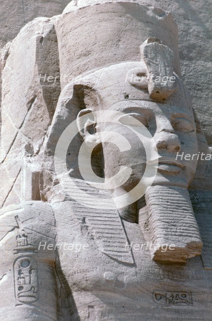 Colossal statue of Rameses II, Temple of Abu Simbel, Egypt, 13th century BC. Artist: Unknown