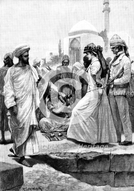 A Street Conjurer in Algiers, 1895. Creator: P Naumann.