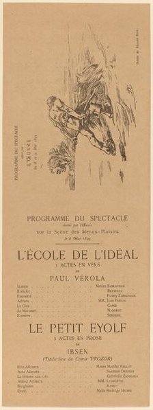 L'Ecole de l'idéal; Le Petit Eyolf, 1895. Creator: Félicien Rops.
