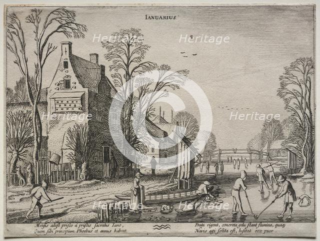 The Twelve Months: January. Creator: Jan van de Velde (Dutch, 1620-1662).