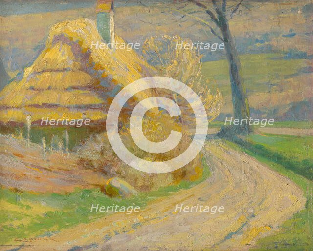 View near Slanec, 1900-1930s.  Creator: Ludovit Cordak.