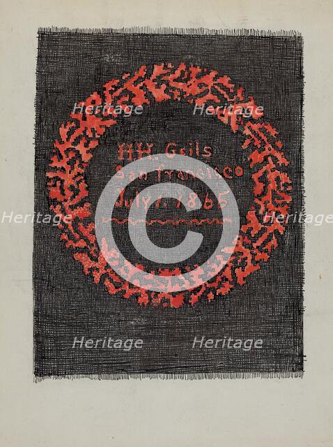 Embroideries, 1935/1942. Creator: Unknown.