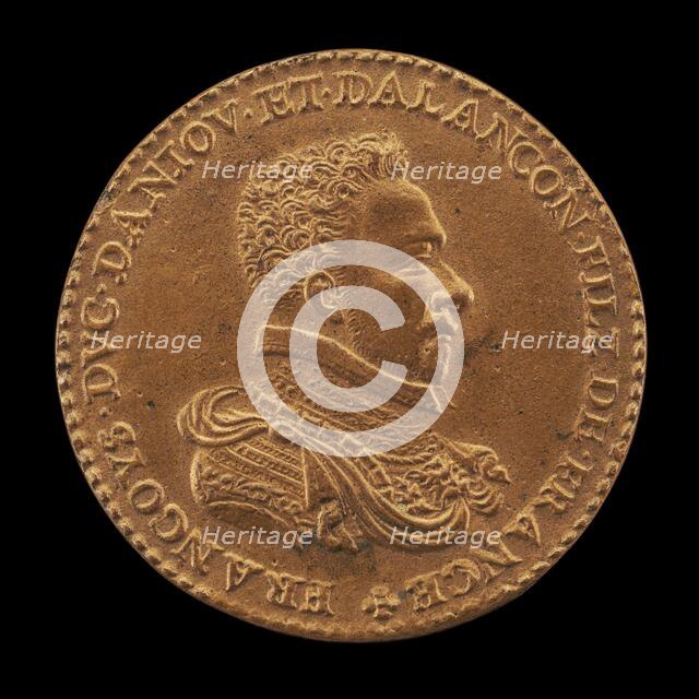 Hercule-François, 1544-1584, Duc d'Alençon and d'Anjou [obverse], 17th century. Creator: Unknown.