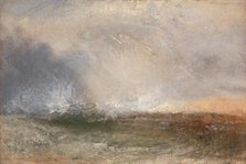 Stormy Sea Breaking on a Shore, between 1840 and 1845. Creator: JMW Turner.