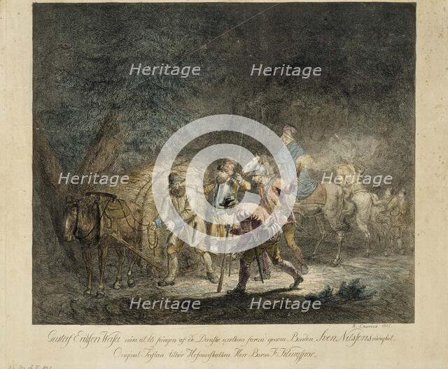 Kustaa Vaasa in a haystack, 1815. Creator: Alexander Lauréus.