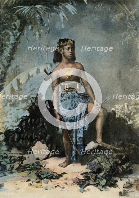 'Jeune Fille De Samoa', (Young Samoan Girl), 1900. Creator: Unknown.
