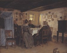 The Artist's Friends and Family Seated Round a Table, Vejby, North Zealand, 1843. Creator: Peter Christian Thamsen Skovgaard.