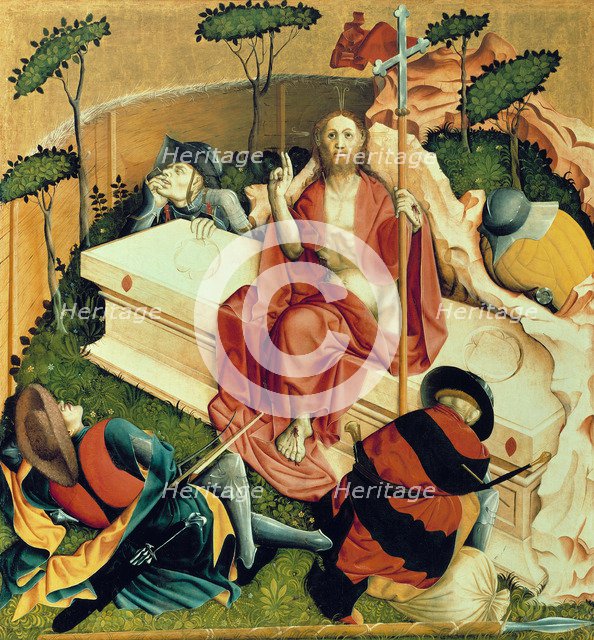 Christ rising from the Tomb. The Wings of the Wurzach Altar, 1437. Artist: Multscher, Hans (c. 1400-1467)