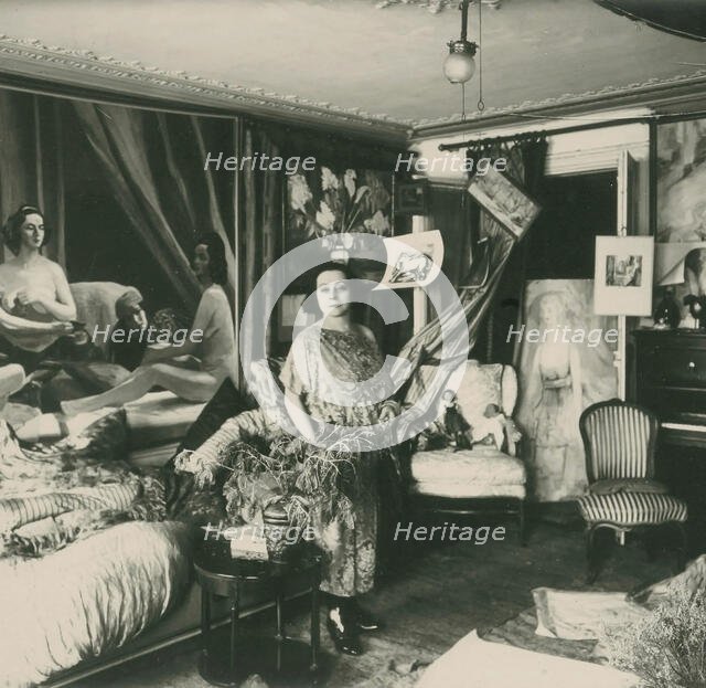 Jacqueline Marval in her studio in Paris, c1920. Creator: Anonymous ().