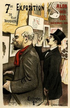 7me Exposition du Salon des 100 Decembre 1894 (Poster), 1894. Artist: Cazals, Frederic-Auguste (1865-1941)