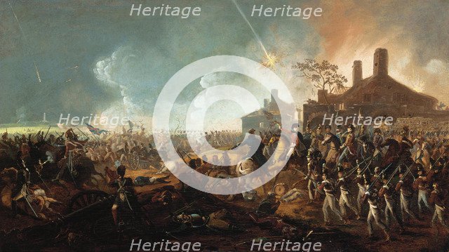 The Duke of Wellington at la Haye Sainte. The Battle of Waterloo. Artist: Sadler, William (1782-1839)