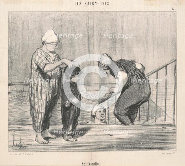 En famille, 19th century. Creator: Honore Daumier.