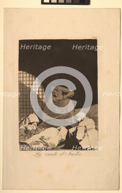 Caprichos: Sleep Overcomes Them. Creator: Francisco de Goya (Spanish, 1746-1828).