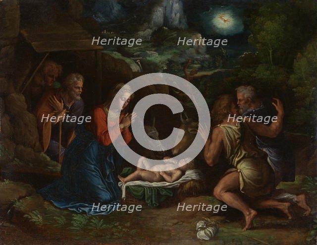 The Adoration of the Shepherds, ca. 1535-40. Creator: Girolamo da Carpi.