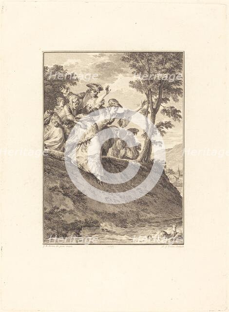 Elle s'élance après lui, 1777. Creator: Antoine Jean Duclos.
