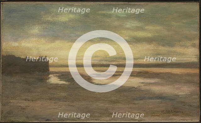 Evening on the Thames, ca. 1876. Creator: Homer Dodge Martin.