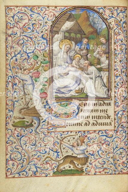 The Adoration of the Magi; Hours of Simon de Varie, 1455. Creator: Dunois Master.