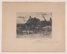 Small Thatched Cottages (Les Petites Chaumières), 1878. Creator: Felix Hilaire Buhot.