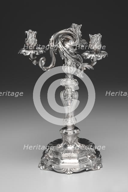 Candelabrum, 1757-1758. Creator: François Thomas Germain (French, 1726-1791).