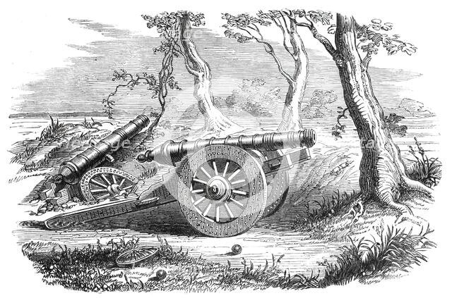 Chinese field gun - from a sketch by our special artist, 1860. Creator: Unknown.