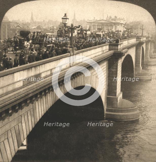 'London Bridge, London, England', 1901.  Creator: Works and Sun Sculpture Studios.