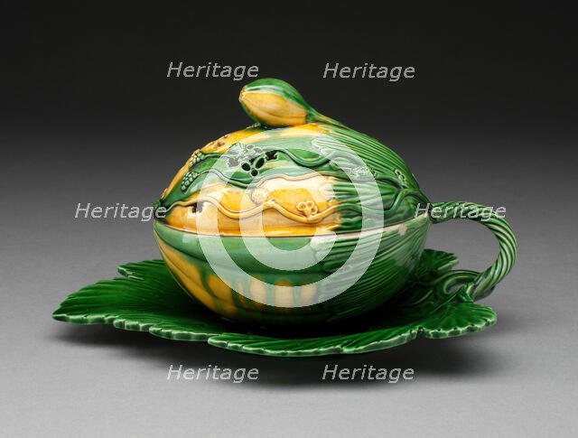 Melon Tureen, Staffordshire, 1760/70. Creator: Staffordshire Potteries.