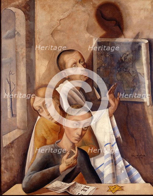 Self-Portrait in hiding, 1944. Artist: Nussbaum, Felix (1904-1944)