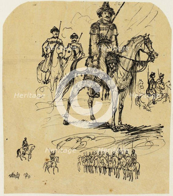 Russian Cavalry, n.d. Creator: Rodolphe Bresdin.