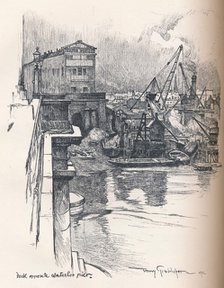 'Dock Opposite Waterloo Pier', c1902. Artist: Tony Grubhofer.