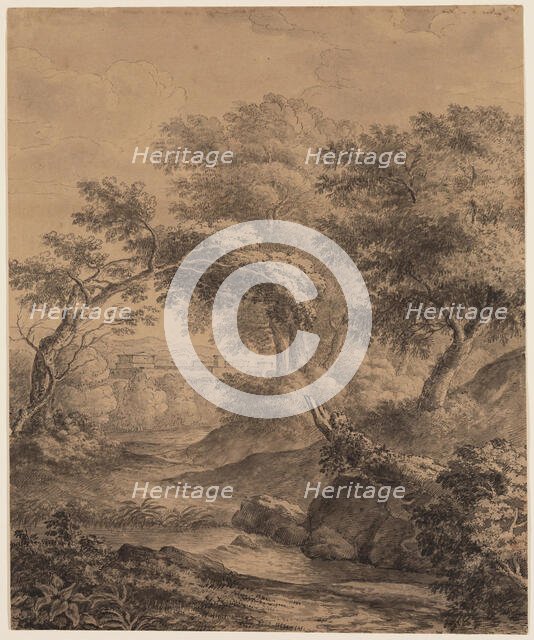 Classical Landscape with a Distant City, c1800s. Creator: Luigi Gasparini.