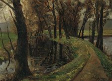 Avenue by the pond, 1906. Creator: Olga Wisinger-Florian.