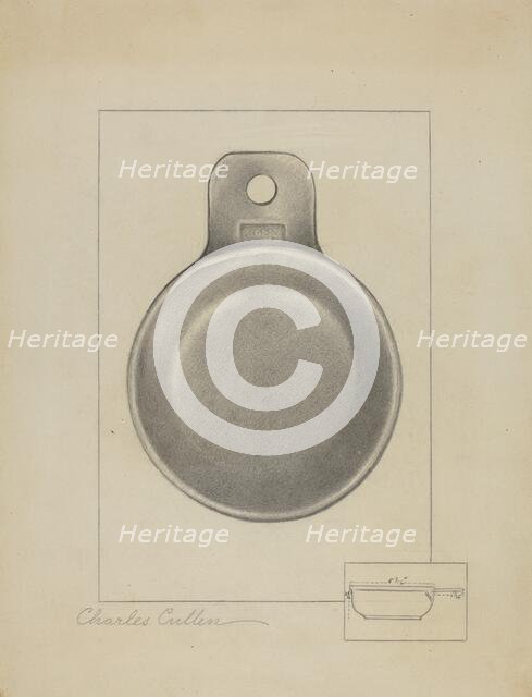 Pewter Porringer, c. 1936. Creator: Charles Cullen.