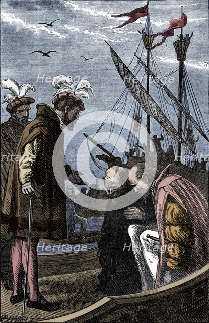 The King Visits Vasco da Gama, 1904. Artist: Unknown.
