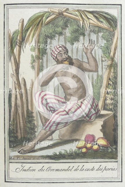 Costumes de Différents Pays, 'Indien du Coromandel de la Caste des Parias', c1797. Creators: Jacques Grasset de Saint-Sauveur, LF Labrousse.