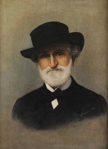 Portrait of the Composer Giuseppe Verdi (1813-1901), End of 19th century. Creator: Lombardini, Bice (active End of 19th-Early 20th cen.).