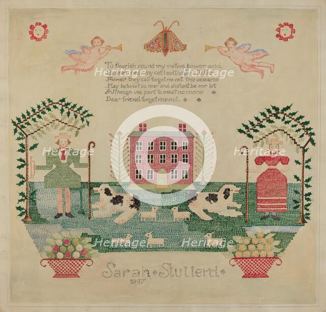 Sampler, c. 1936. Creator: Eva Wilson.
