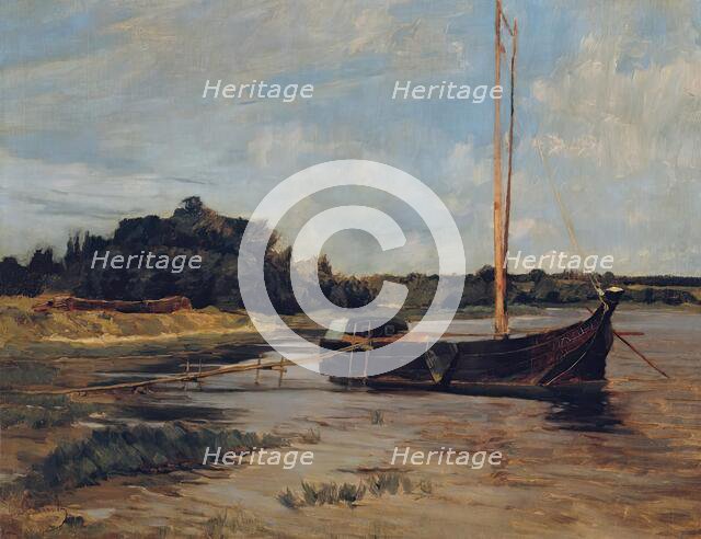 Sailing ship on the Havel, 1878. Creator: Carl Schuch.