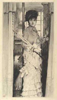 Portrait of Miss L...,or A Door Must Be Either Open or Closed, 1876. Creator: James Tissot.