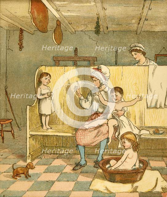 Bath time, c1881. Creator: Randolph Caldecott.